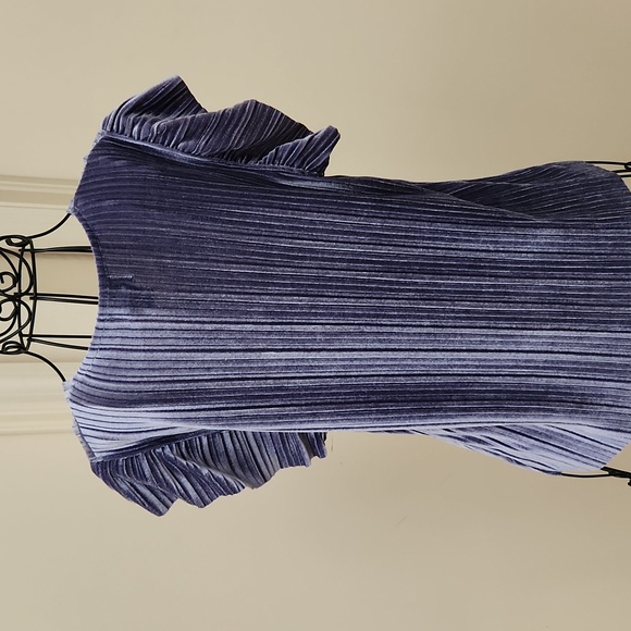 Grey velvet top-M - Picture 3 of 4